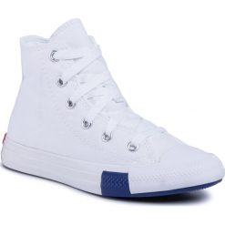 Trampki CONVERSE - Ctas Hi 366989C White/Rush Blue/Rose Maroon. Białe trampki dziewczęce Converse, bez wzorów, z gumy, bez zapięcia. Za 219,00 zł.