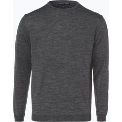 Finshley & Harding - Sweter męski z dodatkiem wełny merino, szary. Szare swetry klasyczne męskie marki Finshley & Harding, m, z aplikacjami, z dzianiny. Za 129,95 zł.