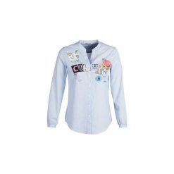 Koszule Desigual GEORGINA. Niebieskie koszule damskie Desigual, xl, bez wzorów, bez kołnierzyka, bez rękawów. Za 239,20 zł.