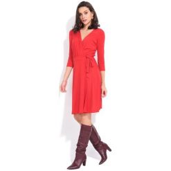 Fille Du Couturier Sukienka Damska Estelle 38 Czerwony. Czerwone sukienki z falbanami Fille Du Couturier. Za 229,00 zł.