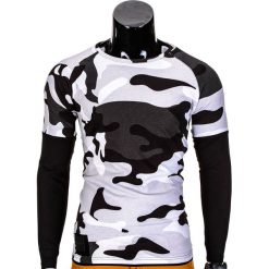 T-shirty męskie: LONGSLEEVE MĘSKI BEZ NADRUKU L65 – BIAŁY