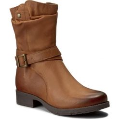Botki LASOCKI - WI16-ALBA-01 Camel. Brązowe botki damskie na obcasie marki Lasocki, z nubiku. Za 229,99 zł.