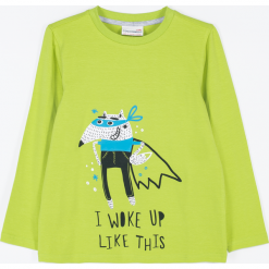 Koszulka. Zielone t-shirty chłopięce SUPER HERO, z aplikacjami, z długim rękawem. Za 45,90 zł.