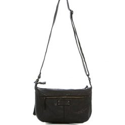 Torebki klasyczne damskie: Skórzana torebka w kolorze czarnym – 26 x 21 x 9 cm