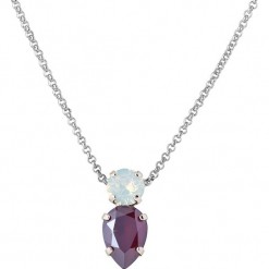 Naszyjnik z kryształkami Swarovski - dł. 45 cm. Czerwone naszyjniki damskie Destellos, metalowe. W wyprzedaży za 77,95 zł.