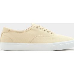 Buty męskie: Beżowe bawełniane tenisówki