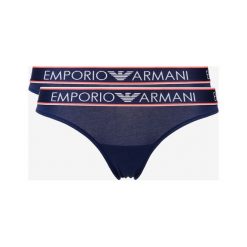 Emporio Armani Spodenki Niebieski. Niebieskie figi damskie Emporio Armani, l, bez wzorów, z elastanu. Za 171,95 zł.