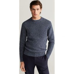 Mango Man - Sweter TEXAS. Szare swetry męskie Mango Man, s, bez wzorów, z bawełny, z okrągłym kołnierzem, bez kaptura. W wyprzedaży za 99,90 zł.