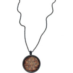 Naszyjniki damskie: Wildcat Wood Mandala Naszyjnik brązowy