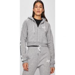Hype - Bluza. Szare bluzy damskie Hype, m, z nadrukiem, z bawełny, bez rękawów, z kapturem. W wyprzedaży za 159,90 zł.