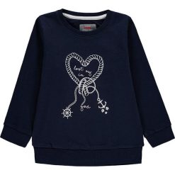 Bluza w kolorze granatowym. Niebieskie bluzy niemowlęce Kanz, z nadrukiem, z bawełny, bez rękawów, bez kaptura. W wyprzedaży za 32,95 zł.