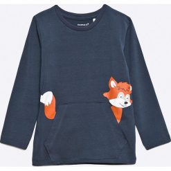 Name it - Longsleeve dziecięcy 92-128 cm. Niebieskie t-shirty chłopięce Name it, z nadrukiem, z bawełny, z długim rękawem. W wyprzedaży za 24,90 zł.
