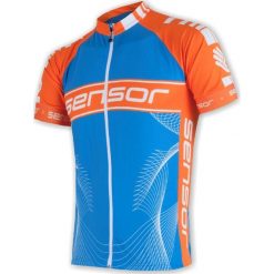 Sensor Męska koszulka rowerowa Cyklo Team Blue/Orange. Pomarańczowe koszulki męskie Sensor, m, bez wzorów, z materiału, bez kołnierzyka, z krótkim rękawem, krótkie. Za 189,00 zł.