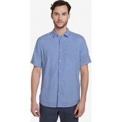 Tom Tailor Koszula Niebieski. Niebieskie koszule męskie Tom Tailor, xxl, bez wzorów, z bawełny, bez kołnierzyka, z krótkim rękawem. Za 187,95 zł.