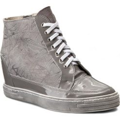 Sneakersy OLEKSY - 449/802/740/399 Szary. Szare półbuty damskie marki Oleksy, na co dzień, bez wzorów, ze skóry, bez obcasa, na koturnie, bez zapięcia. W wyprzedaży za 239,00 zł.