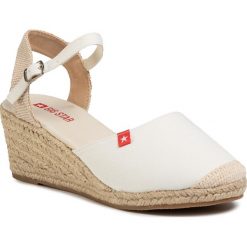 Espadryle BIG STAR - FF274546 White. Białe espadryle damskie BIG STAR, bez wzorów, z tworzywa sztucznego, bez obcasa, na obcasie. Za 109,00 zł.