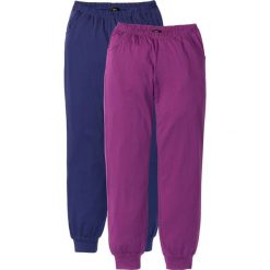 Spodnie piżamowe (2 pary) bonprix kobaltowy + lila. Niebieskie piżamy damskie marki bonprix. Za 69,98 zł.