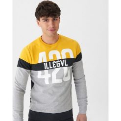 Kolorowa bluza z nadrukiem - Żółty. Żółte bluzy męskie marki House, s, z nadrukiem. Za 89,99 zł.