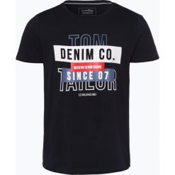 Tom Tailor Denim - T-shirt męski, niebieski. Niebieskie t-shirty męskie TOM TAILOR DENIM, m, z nadrukiem, z denimu, bez kołnierzyka. Za 39,95 zł.