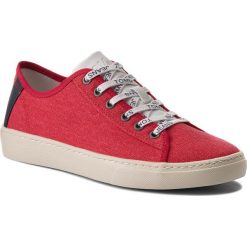 Tenisówki TOMMY JEANS - Light Textile Low EM0EM00102 Tommy Red 645. Czerwone półbuty męskie Tommy Jeans, bez wzorów, z jeansu, eleganckie, bez zapięcia. W wyprzedaży za 209,00 zł.