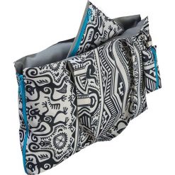 Shopper bag damskie: Torba wielofunkcyjna w kolorze czarno-białym – 50 x 30 cm