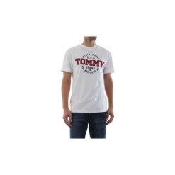 T-shirty z krótkim rękawem Tommy Jeans DM0DM05906 CIRCULAR TEE. Szare t-shirty męskie Tommy Jeans, s, bez wzorów, z jeansu, bez kołnierzyka, krótkie. Za 115,05 zł.