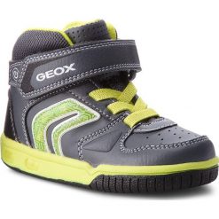 Sneakersy GEOX - J Gregg B J8447B 05414 C0666 M Grey/Lime. Szare trampki chłopięce marki Geox, bez wzorów, ze skóry ekologicznej, bez zapięcia. W wyprzedaży za 199,00 zł.