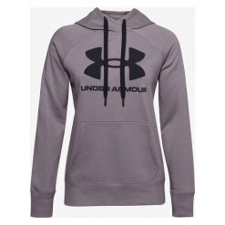 Under Armour Rival Fleece Logo Bluza Fioletowy. Fioletowe bluzy damskie Under Armour, xl, z nadrukiem, z bawełny, bez rękawów, bez kaptura. Za 240,95 zł.