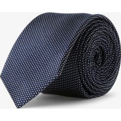 Finshley & Harding London - Krawat jedwabny męski, niebieski. Niebieskie krawaty męskie Finshley & Harding London, bez wzorów, z jedwabiu, eleganckie. Za 129,95 zł.