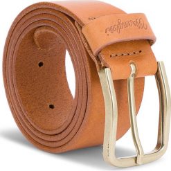 Pasek Męski WRANGLER - Refine Belt W0B65U181 85 Cognac. Pomarańczowe paski męskie Wrangler, w paski, ze skóry. W wyprzedaży za 159,00 zł.