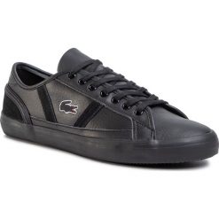 Tenisówki LACOSTE - Sideline 120 4 Cma 7-39CMA003202H Blk/Blk. Czarne półbuty męskie Lacoste, na co dzień, bez wzorów, z zamszu, bez zapięcia. Za 399,00 zł.