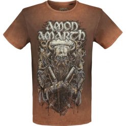 Amon Amarth Viking T-Shirt brązowy. Pomarańczowe koszulki męskie marki Amon Amarth, xl, z nadrukiem, z okrągłym kołnierzem. Za 121,90 zł.
