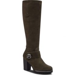 Kozaki CAPRICE - 9-25612-21 Khaki Nubuc 715. Zielone buty zimowe damskie Caprice, z materiału, na obcasie. Za 479,90 zł.