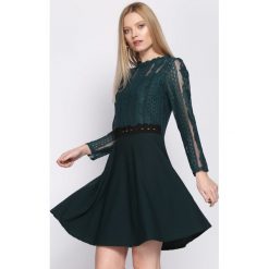 Ciemnozielona Sukienka Emotionless. Zielone sukienki hiszpanki Born2be, s, mini. Za 69,99 zł.