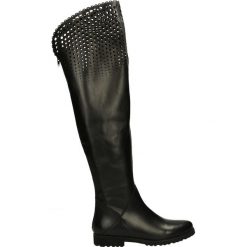 Kozaki - 284 VITE NERO. Czarne buty zimowe damskie marki Venezia, z materiału, na obcasie. Za 379,00 zł.
