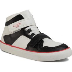 Sneakersy GUESS - Luiss Hi Jr FJ5LSH ELE12 100H. Białe trampki chłopięce Guess, z aplikacjami, ze skóry ekologicznej, na rzepy. W wyprzedaży za 189,00 zł.