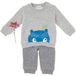 2-częściowy zestaw w kolorze szarym. Szare bluzy niemowlęce Benetton Kids, z nadrukiem, z bawełny, bez rękawów, bez kaptura. W wyprzedaży za 52,95 zł.