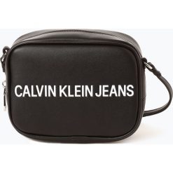 Calvin Klein Jeans - Damska torebka na ramię, czarny. Czarne torebki klasyczne damskie marki Calvin Klein Jeans, z napisami, z jeansu, na ramię, bez dodatków. Za 269,95 zł.
