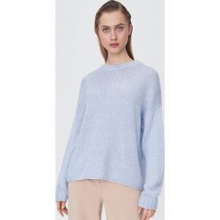 Sweter z wełną - Niebieski. Niebieskie swetry damskie Sinsay, s, bez wzorów, z wełny, bez rękawów, bez kaptura. Za 49,99 zł.