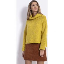 Sweter F837. Swetry damskie Fobya, s, bez wzorów, eleganckie, z długim rękawem, długie, bez kaptura. Za 133,00 zł.
