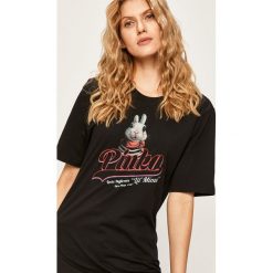 Pinko - T-shirt. Czarne bluzki damskie Pinko, s, z nadrukiem, z bawełny, z okrągłym kołnierzem. Za 399,90 zł.