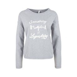 S.Oliver T-Shirt Damski L Szary. Szare t-shirty damskie marki S.Oliver, l, z napisami, z bawełny. W wyprzedaży za 79,00 zł.