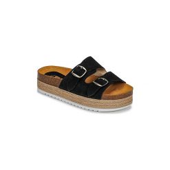 Klapki So Size JARATUNE. Czarne klapki damskie marki So Size, bez wzorów, bez obcasa. Za 329,00 zł.
