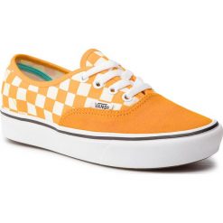 Tenisówki VANS - Comfycush Authent VN0A3WM7VNC1 (Checker) Zinnia/True Wht. Żółte półbuty damskie Vans, bez wzorów, ze skóry, bez zapięcia. Za 299,00 zł.