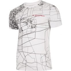 T-shirt męski TSM218 - biały allover. Białe koszulki męskie marki 4f, m, bez wzorów, bez kołnierzyka. Za 69,99 zł.