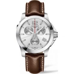 LONGINES Conquest L3.702.4.76.5. Szare zegarki męskie LONGINES, srebrne. Za 5810,00 zł.