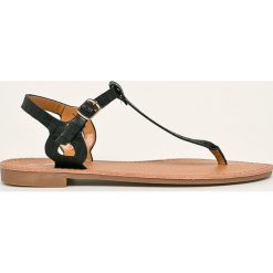 Answear - Sandały Lily Shoes. Czarne klapki damskie ANSWEAR, bez wzorów, z gumy, bez obcasa, na obcasie. W wyprzedaży za 59,90 zł.