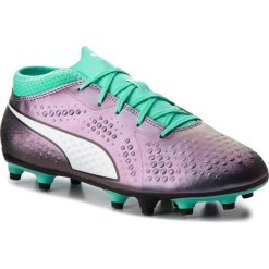 Buty PUMA - One 4 Il Syn Fg Jr 104937 01 Col Shift/Green/White/Black. Fioletowe buty sportowe męskie Puma, ze skóry ekologicznej, na sznurówki, do piłki nożnej. W wyprzedaży za 139,00 zł.