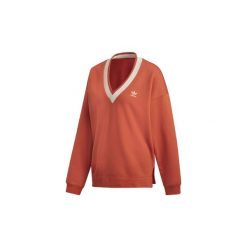 Bluzy adidas Sweater. Pomarańczowe bluzy damskie Adidas, bez wzorów, bez rękawów, bez kaptura. Za 195,30 zł.