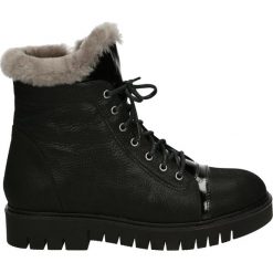 Botki - 105838 BLACK. Czarne botki damskie skórzane Venezia. Za 429,00 zł.